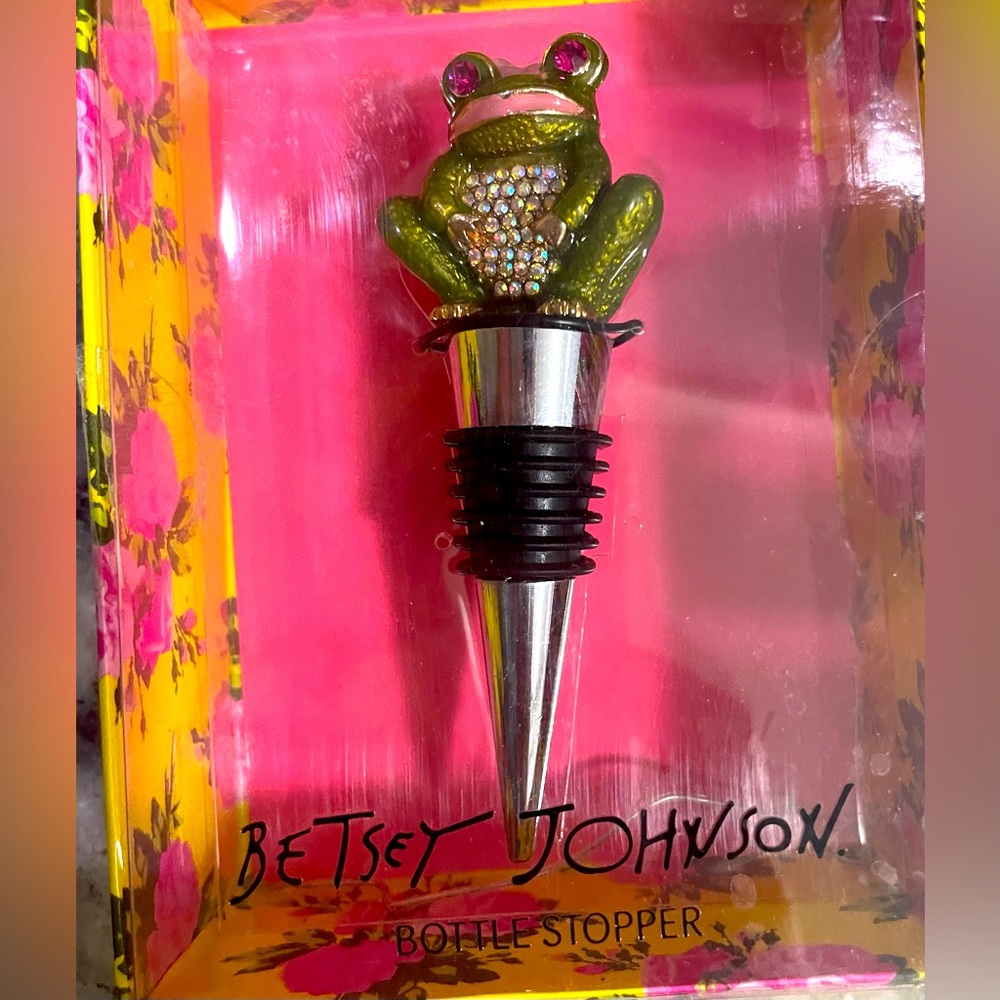 🪐3for$25🪐 Betsey Johnson Frog Bottle Stopper